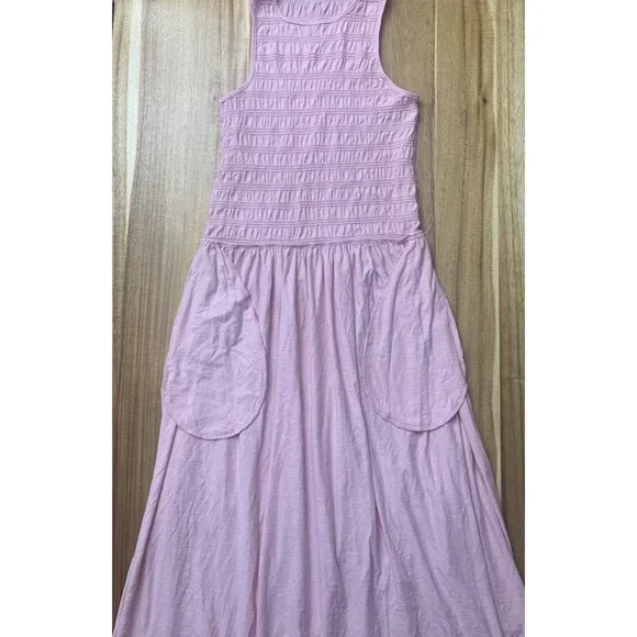 Universal Thread Womens Light Pink Sleeveless Smocked Bodice Maxi Dress Large - Picture 6 of 12